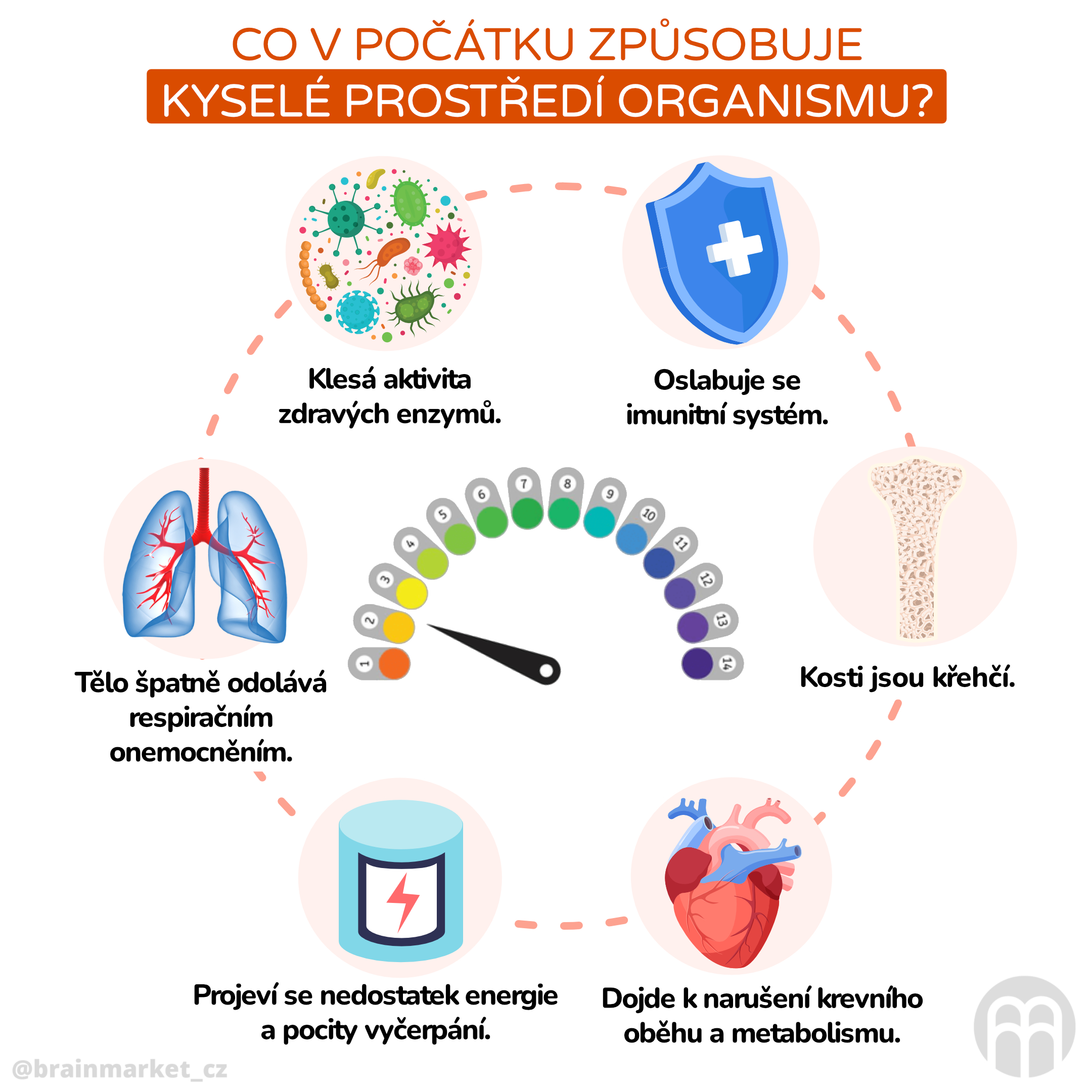 Co v počátku způsobuje  kyselé prostředí organismu__inforgafika_cz